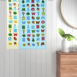 FABINALIV Set of 2 Multicolor Cartoon Print Cotton Kids Bath Towels (110X56 cm)-image-80