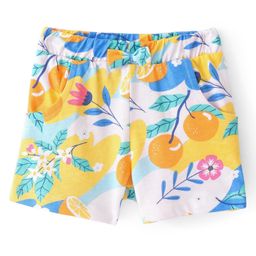 Babyhug Single Jersey Cotton Knit Tropical Printed Shorts - Multicolour-image-37