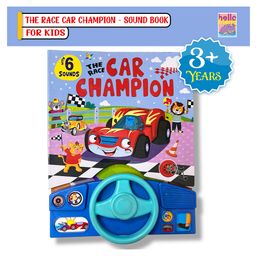 Hello Friend Books The Race Car Champion Sound Book for Kids/Toddlers- Musical Sound Book with 6 Interactive Sounds and Steering Wheel-image-69