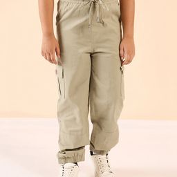 Stylo Bug Cotton Solid Cargo Pants - Beige-image-81