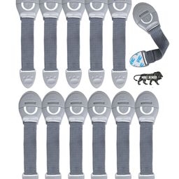 Kids Station Furniture Safety Locks for Baby Safety - Strong and Adhesive Child/Toddler/Infants Safety Locks for Drawers, Cabinets, Fridge and Cupboard - Baby Proofing Product - Pack of 12 (Grey)-image-78