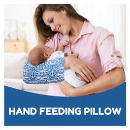 Zikku Baby Feeding Hand Pillow-Blue Print-image-61