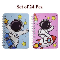 Asera Spiral Diary with Cartoon Character Prints for Kids Birthday Return Gifts - Birthday Party Gift Options (Space 24 Pcs)-11