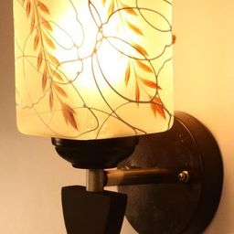 1ST TIME Brown & White Glass Traditional Cylinder Shaped Wall Lamp-picture-48