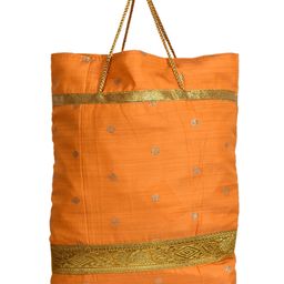 Kuber Industries Polyester Dot Design Foldable PotliShoppingGifting, Hand Bag With Handle Pack of 2,Yellow, image 2