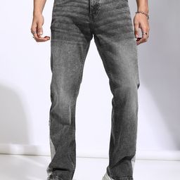 HIGHLANDER Men Bootcut Heavy Fade Mid-Rise Stretchable Jeans-image-10