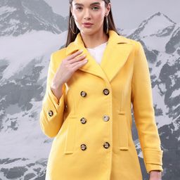Kotty Women Notched Lapel Double-Breasted Overcoat-image-55