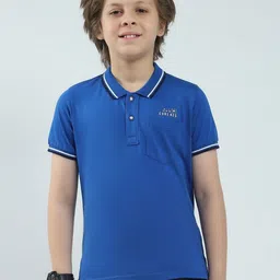 Monte Carlo Boys Polo Collar Pure Cotton Applique T-shirt-picture-50