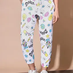 DIMPY GARMENTS Women Tie and Dye Printed Joggers Trousers-image-6