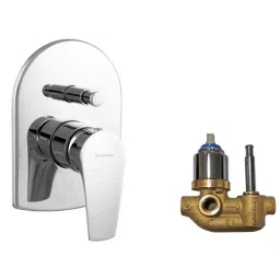 Parryware Primo Bottom Lever 2 Way Diverter with Concealed Chrome, G3285A1+G4887A1 (Pack of 2 Piece)-39