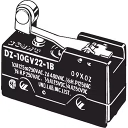 Omron Double Pole Double Throw Basic Switch DZ 250 V AC, DZ-10GV22-1B-36