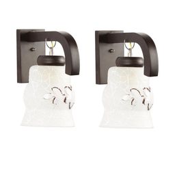 Somil Premium Designer Glass Wall / Night Lamp Elegant & Stylish Dcor Accent for Modern Interiors, color- Brown, White, Size:- 19 X 32 X 29.5 CM-image-74