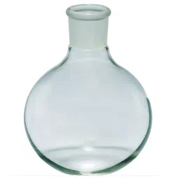 ABGIL Micro Round Bottom Flask Short Neck with Interchangeable Joint 25 ml Transparent Borosilicate Glass Socket B14, FMRB-T-316-03 image 1
