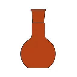 Omsons Germany 25 ml Amber Flat Bottom Boiling Flask 118/1 (Pack of 10 Pcs) image 2