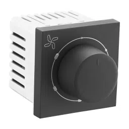 Legrand Fan Regulator with 360° Rotation Allzy 100 W 2 Module Matt Black, 6812 41 Pack of 10 Pcs) image 2