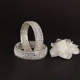 NMII Set Of 2 Artificial Stone Studded Traditional Bangles-image-2