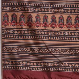 Mitera Ajrak Block Silk Blend Dabu Saree image 4