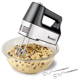 Warmex HM 92 400 W Electric Health Hand Mixer, 2 Removable Egg Beater And Dough Hook, Black-image-3