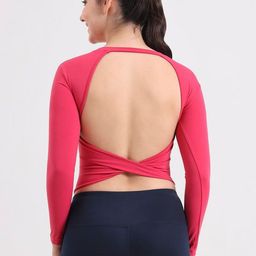 RYZ Women Round Neck Cut Out Fitted Crop Top-picture-0