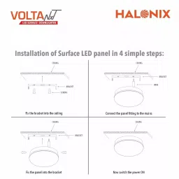 Halonix Volta NXT LED Surface Down Lighter 6500 K 6 W, Cool White (Pack of 2 Pcs) image 5