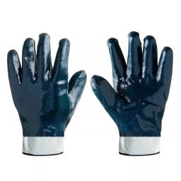 Robustt Polyester Cut Resistant Gloves Black Color, Free Size, BLUE_CLOSE_CUFF_FULL_COATED_100 (Pack of 100 Pair)-picture-6