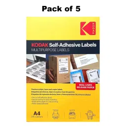 Kodak Self Adhesive Multipurpose Labels Laminated A4 100 Sheets (Pack of 5 Pcs) image 2