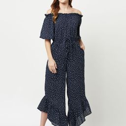 SQew Off-Shoulder Printed Basic Jumpsuit image 4