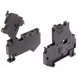 RS PRO Feed Through Terminal Block Black 4 mm², 9131263-15