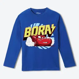 YK Disney Boys Graphic Printed Round Neck Pure Cotton T-shirt-36