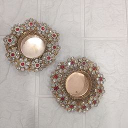 Sellplus White & Beige 2 Pieces Textured Candle Holders-image-48