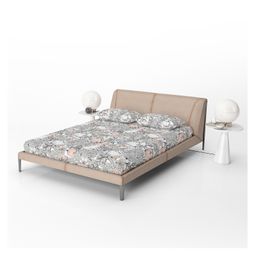 Divine Casa Cotton Double Fittedsheet with 2 Pillow Covers - Peach-27