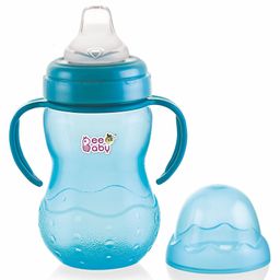 BeeBaby Grippee Soft Silicone Spout Sipper for Infant  Toddler with Detachable Handle 300 ml (Blue)-7
