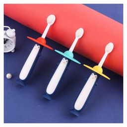 YAMAMA  Cute Cartoon Penguin Design Colorful Soft Toothbrush For Babies And Kids Extra Microfiber Soft Bristles With Silicone Grip And Bottom Suction Cup Design - (Pack of 1  Color And Design May Vary)-picture-1