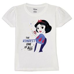 Wear Your Mind Disney Princess Featuring Half Sleeves Snow White Printed Tee - White-picture-5