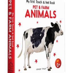 My First Book of Touch and Feel - Pet and Farm Animals: Touch and Feel Board Book for Children-1