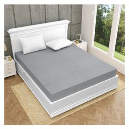 ZAHYA Waterproof Terry Cotton Mattress Protector King Size -78x72 inch - Grey-image-74