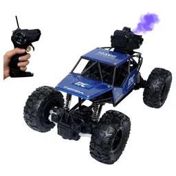 NIYAMAT Rechargeable Remote Control Rock Crawler Car with Mist Smoke | Monster Truck with Spray for Kids | RC High Speed Car 4x4 Off-Road Car Toy- Multicolor-picture-41