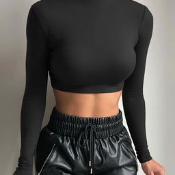 StyleCast x Revolte Women Solid High Neck Top-image-82