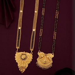 DIVASTRI Set of 2 Gold-Plated Brass Mangalsutra-image-109