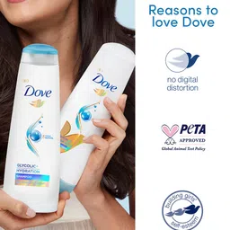 Dove Set of Glycolic+ Hydration Serum Spray - 110ml & XL Shampoo - 650ml image 3