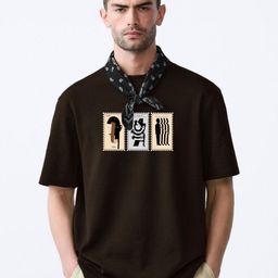 MISCHIEF MONKEY Men Graphic Printed Round Neck Oversized Longline Cotton T-shirt-image-90