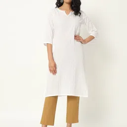 SKYTICK Women Solid Daily Linen Straight Kurta-picture-29