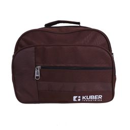 Kuber Industries Sling BagCanvas Adjustable Strap Crossbody BagTravel Sholder Bag With 4 Main Zip & 1 Inside Zip for Travel & Office,Brown, image 4