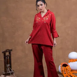 Phulkari Forever Embroidered Top & Trousers Co-Ords Sei-picture-17