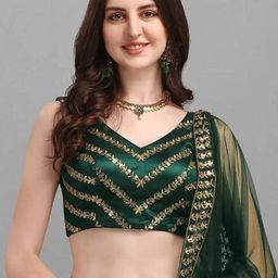 Piludi Printed Semi-Stitched Lehenga & Unstitched Blouse With Dupatta image 4