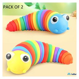 Bunie Flexible Stretchable Small Slug Fidget Toys  Pack of 2 Random Color image 5