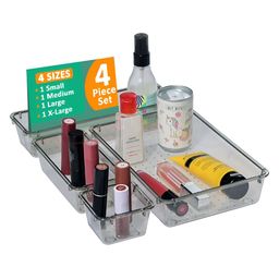 Aura Black 4 Pieces Makeup Organisers-36