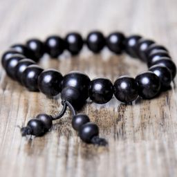 Divine souvenirs Unisex Wooden Crystals Beaded Elasticated Bracelet-17