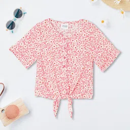 max Floral Print Cotton Shirt Style Top-picture-55