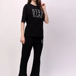 Lugo Printed Round Neck T-Shirt & Trousers Co-OrdsSet-image-8